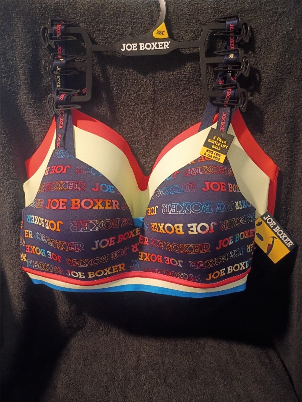 NWT 3 Piece Joe Boxer Bra Set